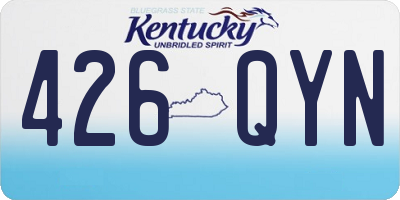 KY license plate 426QYN