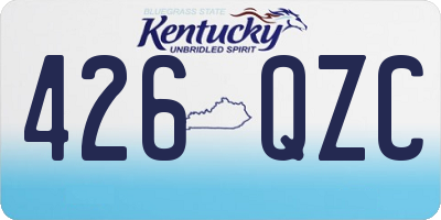 KY license plate 426QZC