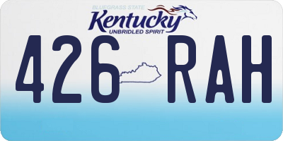 KY license plate 426RAH