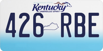 KY license plate 426RBE