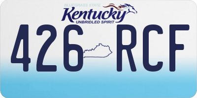 KY license plate 426RCF
