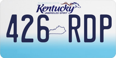 KY license plate 426RDP