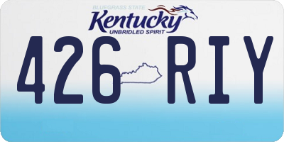 KY license plate 426RIY