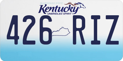 KY license plate 426RIZ