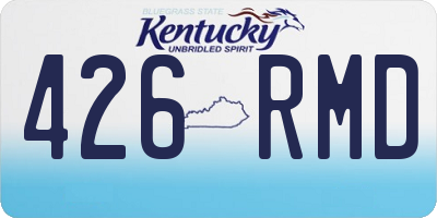 KY license plate 426RMD