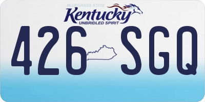 KY license plate 426SGQ