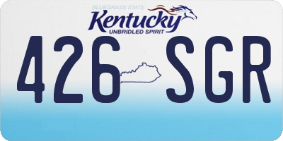 KY license plate 426SGR