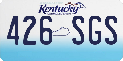 KY license plate 426SGS