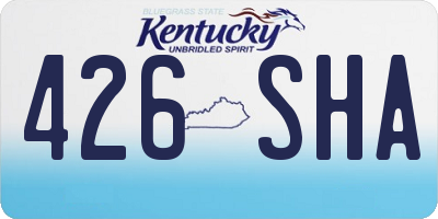 KY license plate 426SHA