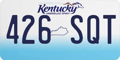 KY license plate 426SQT
