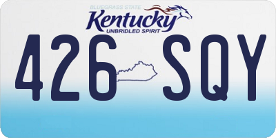 KY license plate 426SQY