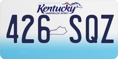 KY license plate 426SQZ