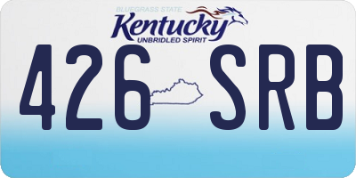 KY license plate 426SRB