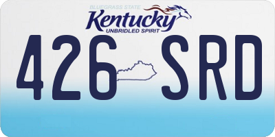 KY license plate 426SRD