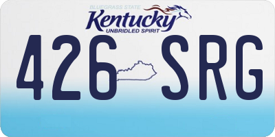 KY license plate 426SRG