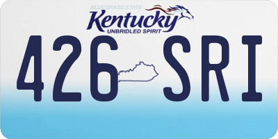 KY license plate 426SRI