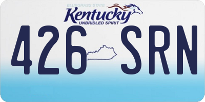 KY license plate 426SRN