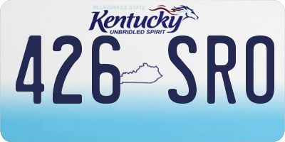 KY license plate 426SRO