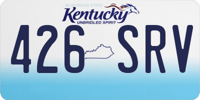 KY license plate 426SRV
