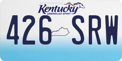KY license plate 426SRW