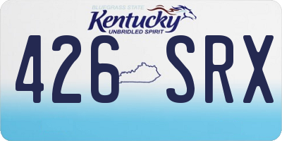 KY license plate 426SRX