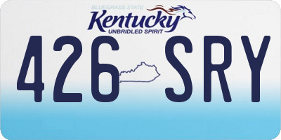 KY license plate 426SRY