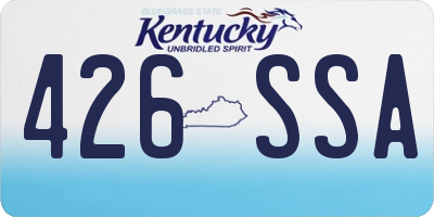 KY license plate 426SSA