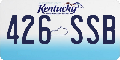 KY license plate 426SSB