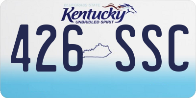 KY license plate 426SSC