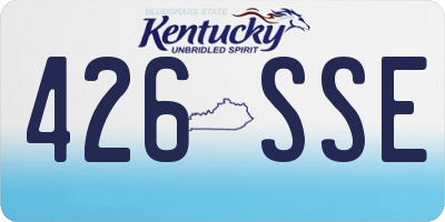 KY license plate 426SSE