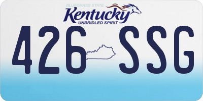 KY license plate 426SSG