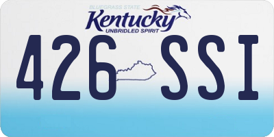 KY license plate 426SSI