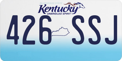 KY license plate 426SSJ