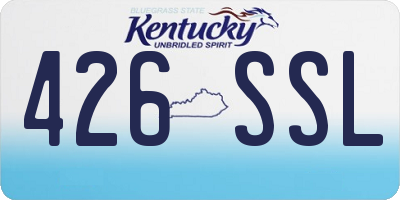 KY license plate 426SSL