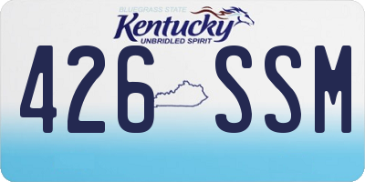 KY license plate 426SSM