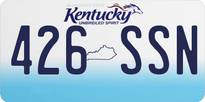 KY license plate 426SSN