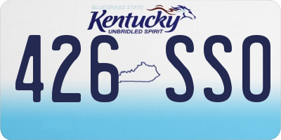 KY license plate 426SSO