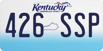 KY license plate 426SSP