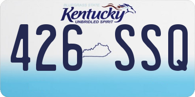 KY license plate 426SSQ