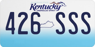 KY license plate 426SSS