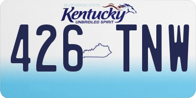 KY license plate 426TNW