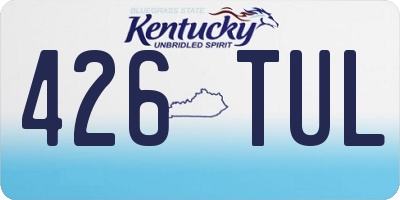 KY license plate 426TUL