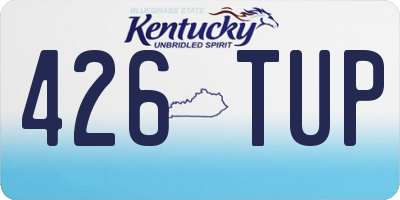 KY license plate 426TUP