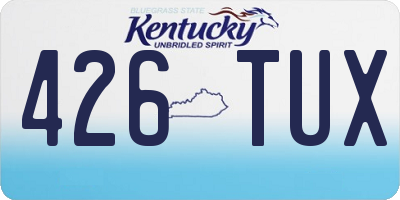 KY license plate 426TUX