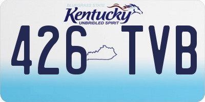 KY license plate 426TVB
