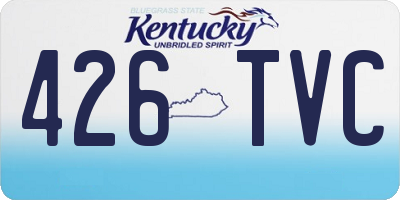 KY license plate 426TVC