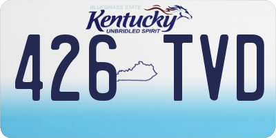 KY license plate 426TVD