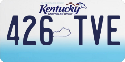 KY license plate 426TVE