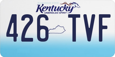 KY license plate 426TVF