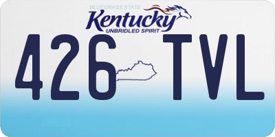 KY license plate 426TVL